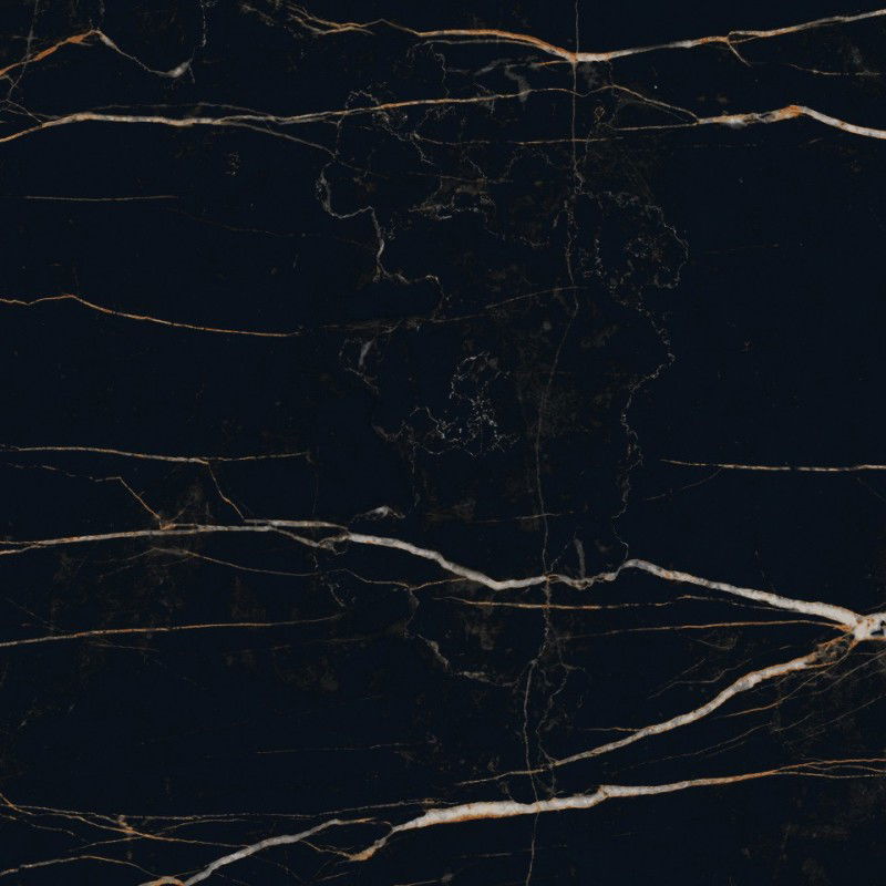 Mexen Flamingo Černá glazovaná rektifikovaná dlaždice G1, podlahová a stěnová 60 x 60 cm, vysoký lesk