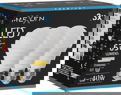 Mexen Nova 3x LED žárovka E27, A60, 6W, Teplá - 3000K, 630 lm - L100-E27-0630-01x03