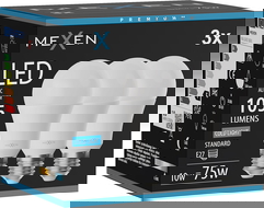 Mexen Nova 3x LED žárovka E27, A60, 10W, Studená - 6500K, 1055 lm - L100-E27-1065-01x03