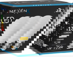 Mexen Nova 3x LED žárovka E27, A60, 12W, Teplá - 3000K, 1260 lm - L100-E27-1230-01x03