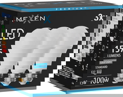 Mexen Nova 3x LED žárovka E27, A60, 15W, Studená - 6500K, 1575 lm - L100-E27-1565-01x03