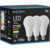 Mexen Nova 3x LED žárovka E27, A70, 20W, Teplá - 3000K, 2100 lm - L100-E27-2030-01x03