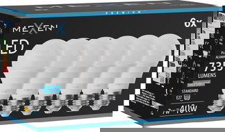 Mexen Nova 6x Žárovka LED E27, A60, 7W, Studená - 6500K, 735 lm - L100-E27-0765-01x06
