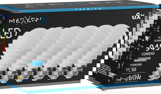 Mexen Nova 6x LED žárovka E27, A60, 9W, Studená - 6500K, 945 lm - L100-E27-0965-01x06