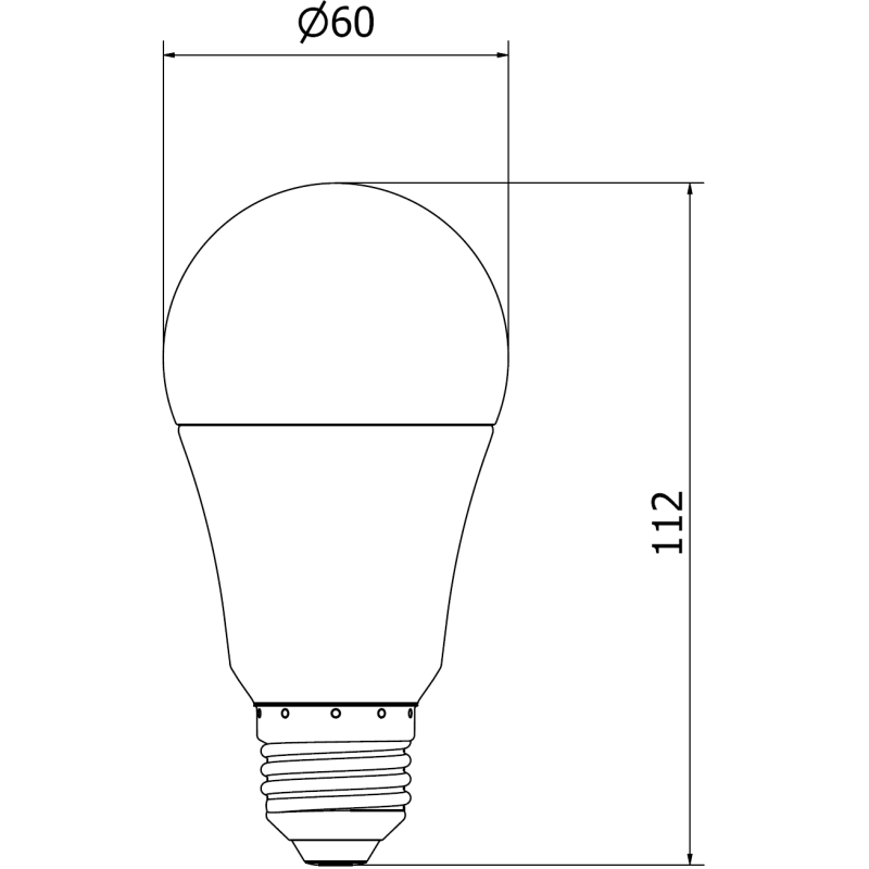 Mexen Nova 6x Žárovka LED E27, A60, 12W, Neutrální - 4000K, 1260 lm - L100-E27-1240-01x06