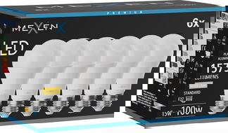 Mexen Nova 6x Žárovka LED E27, A60, 15W, Teplá - 3000K, 1575 lm - L100-E27-1530-01x06