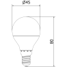 Mexen Nova 3x LED žárovka E14, G45, 7W, Studená - 6500K, 735 lm - L101-E14-0765-01x03