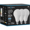 Mexen Nova 3x LED žárovka E27, A95, 25W, Studená - 6500K, 2625 lm - L100-E27-2565-01x03
