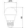 Mexen Nova 3x LED žárovka E27, G45, 3W, Teplá - 3000K, 315 lm - L101-E27-0330-01x03