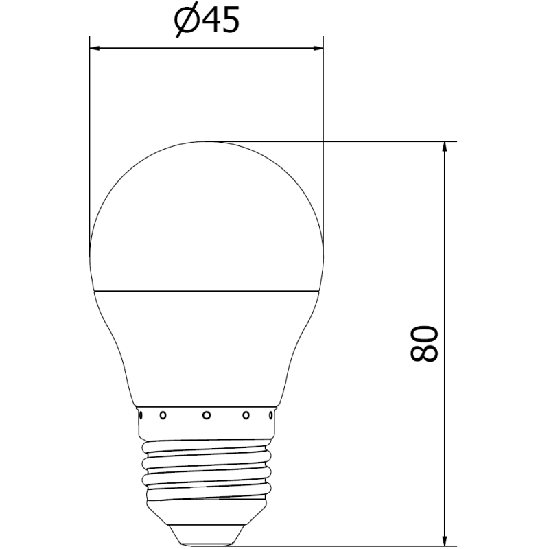 Mexen Nova 3x LED žárovka E27, G45, 7W, Teplá - 3000K, 735 lm - L101-E27-0730-01x03