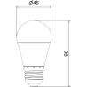 Mexen Nova 3x LED žárovka E27, G45, 9W, Teplá - 3000K, 945 lm - L101-E27-0930-01x03