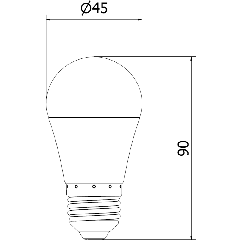 Mexen Nova 6x LED žárovka E27, G45, 9W, Teplá - 3000K, 945 lm - L101-E27-0930-01x06