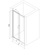 Mexen Apia posuvné sprchové dveře 110 cm, pruhy, chrom - 845-110-000-01-20
