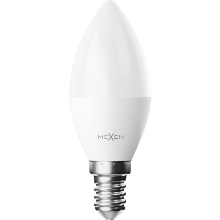 Mexen Nova 6x Žárovka LED E14, C37, 7W, Teplá - 3000K, 735 lm - L102-E14-0730-01x06