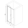 Mexen Apia posuvné sprchové dveře 125 cm, transparentní, černé - 845-125-000-70-00