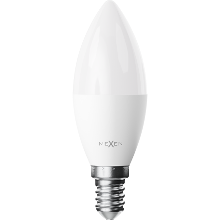 Mexen Nova 6x LED žárovka E14, C37, 8W, Studená - 6500K, 840 lm - L102-E14-0865-01x06