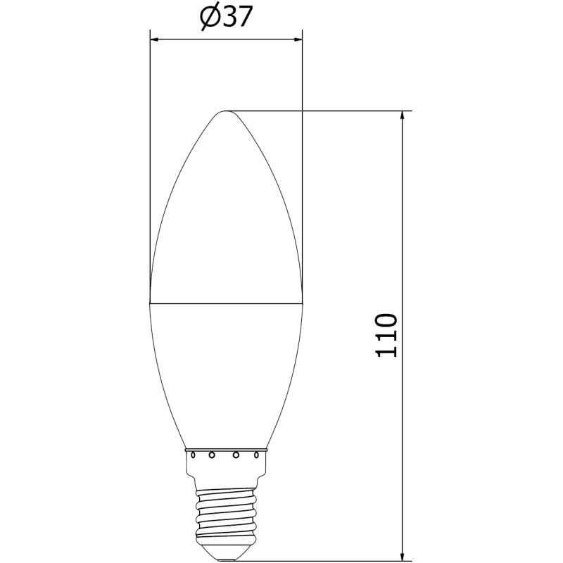Mexen Nova 6x LED žárovka E14, C37, 9W, Neutrální - 4000K, 945 lm - L102-E14-0940-01x06