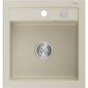 Mexen Vito kuchyňský dřez granitový 1-komorový 520 x 490 mm, béžový, sifon chrom - 6503521000-69