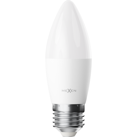 Mexen Nova 3x LED žárovka E27, C37, 10W, Studená - 6500K, 1055 lm - L102-E27-1065-01x03