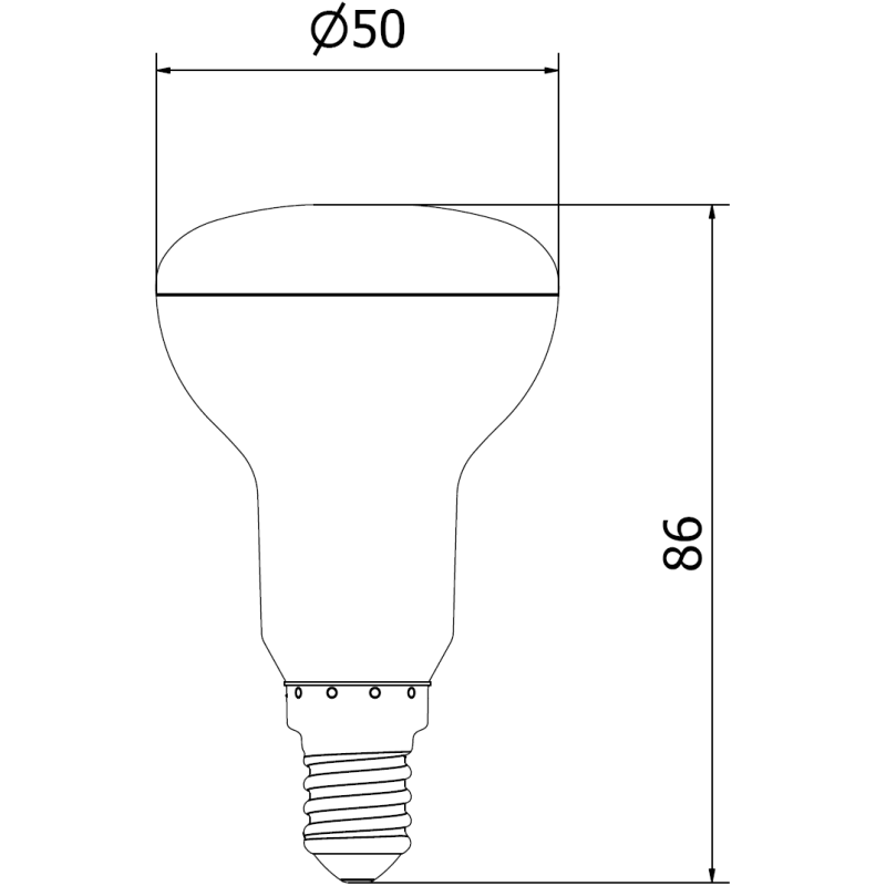 Mexen Nova 6x LED žárovka E14, R50, 6W, Teplá - 3000K, 630 lm - L103-E14-0630-01x06
