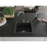 Mexen Vito 1-miskový granitový dřez 520 x 490 mm, Černá - 6503521000-77