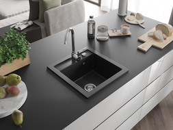 Mexen Vito 1-miskový granitový dřez 520 x 490 mm, Černá - 6503521000-77