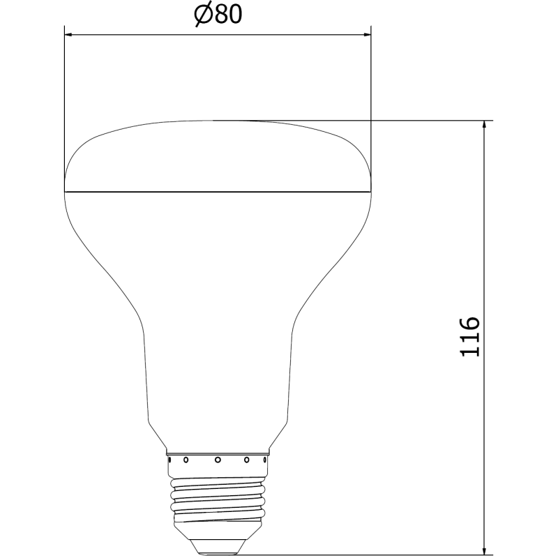 Mexen Nova 3x LED žárovka E27, R80, 15W, Neutrální - 4000K, 1575 lm - L105-E27-1540-01x03