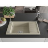 Mexen Elias granitový dřez s 1 komorou a odkapávačem 795 x 480 mm, béžový, sifon chrom - 6511791005-69