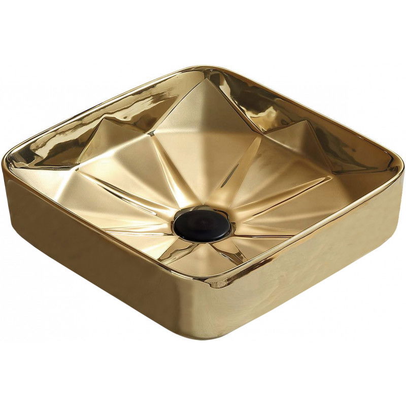 Mexen Elmira umyvadlo na desku 41 x 41 cm, zlaté - 22094150