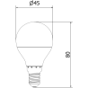 Mexen Nova 10x LED žárovka E14, G45, 3W, Studená - 6500K, 315 lm - L101-E14-0365-01x10