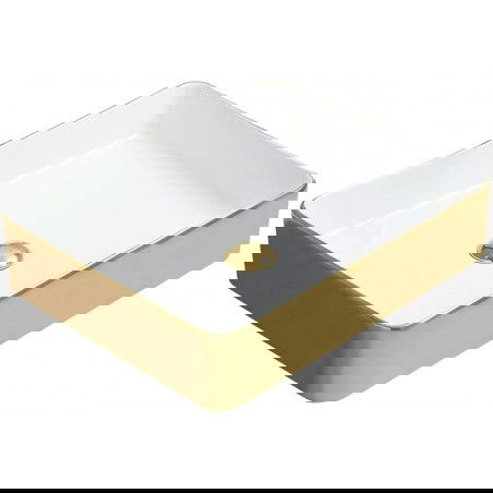 Mexen Estela umyvadlo na desku 50 x 40 cm, bílá/zlatá - 22105053