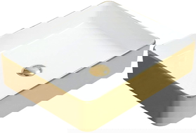 Mexen Estela umyvadlo na desku 50 x 40 cm, bílá/zlatá - 22105053