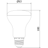 Mexen Nova 10x LED žárovka E27, R63, 8W, Neutrální - 4000K, 840 lm - L104-E27-0840-01x10