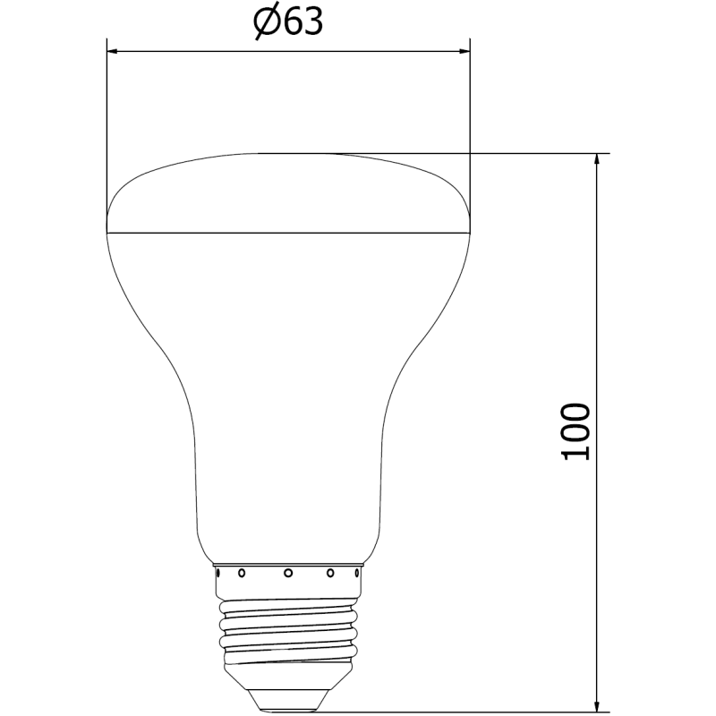 Mexen Nova 10x LED žárovka E27, R63, 10W, Teplá - 3000K, 1055 lm - L104-E27-1030-01x10