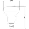 Mexen Nova 10x LED žárovka E27, R80, 15W, Neutrální - 4000K, 1575 lm - L105-E27-1540-01x10