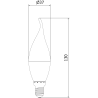 Mexen Nova 10x LED žárovka plamen E14, C37, 10W, Teplá - 3000K, 1055 lm - L106-E14-1030-01x10