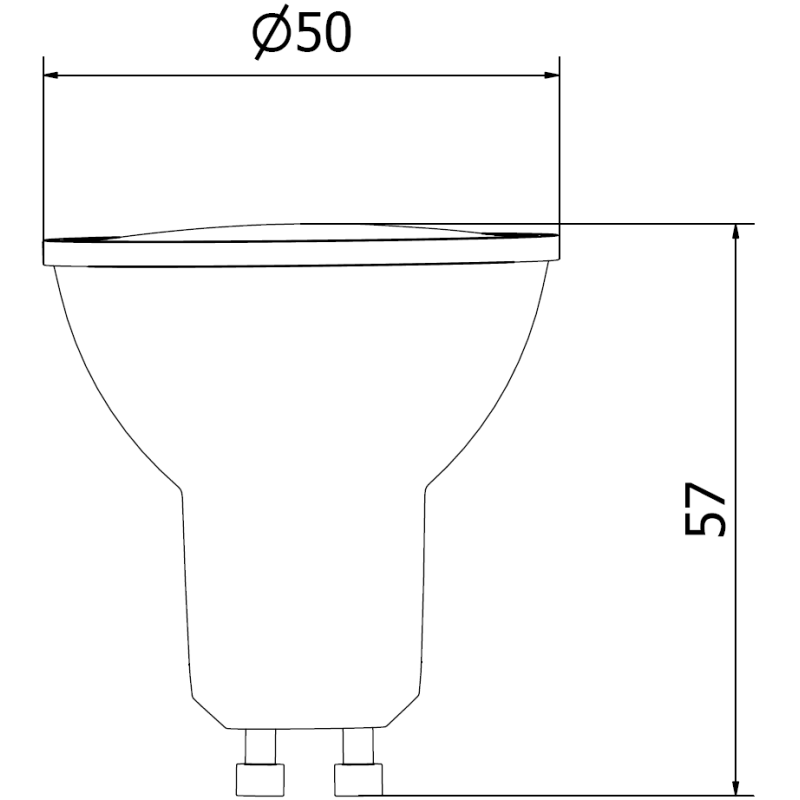 Mexen Nova 10x LED žárovka GU10, 7W, Neutrální - 4000K, 735 lm - L107-GU10-0740-01x10