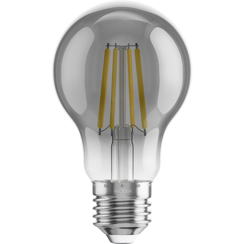 Mexen Vintis 3x žárovka filament LED E27, A60, 4W, Teplá - 2200K, 280 lm, smoke - L150-E27-0422-70x03