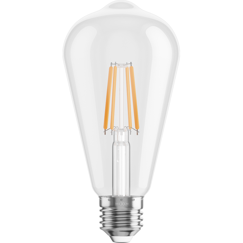 Mexen Vintis 3x LED filamentová žárovka E27, ST64, 4W, Teplá - 2200K, 470 lm, čirá - L152-E27-0422-00x03