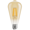 Mexen Vintis 3x Filamentová LED žárovka E27, ST64, 4W, Teplá - 2700K, 400 lm, jantarová - L152-E27-0427-50x03