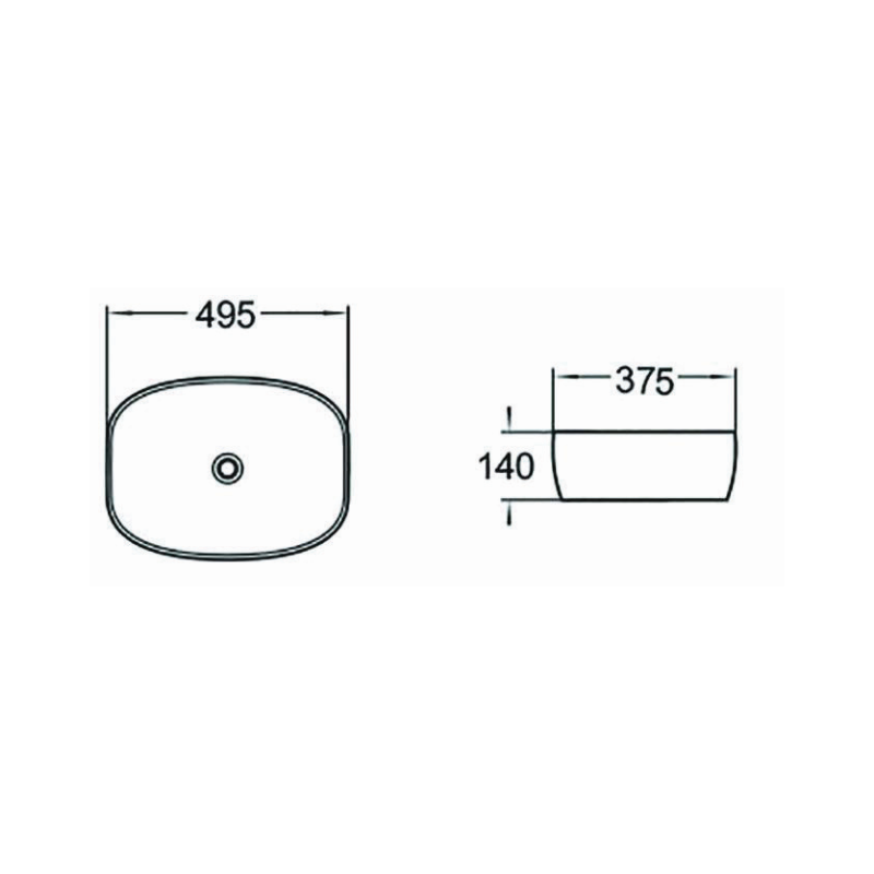 Mexen Lita umyvadlo na desku 49 x 37 cm, bílá/zlatá - 22124905
