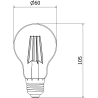 Mexen Vintis 10x žárovka filament LED E27, A60, 6W, Teplá - 2700K, 600 lm, jantarová - L150-E27-0627-50x10