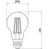 Mexen Vintis 10x Žárovka filament LED E27, A60, 8W, Teplá - 2200K, 1055 lm, čirá - L150-E27-0822-00x10