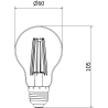 Mexen Vintis 6x LED filament žárovka E27, A60, 10W, Teplá - 2700K, 1320 lm, čirá - L150-E27-1027-00x06