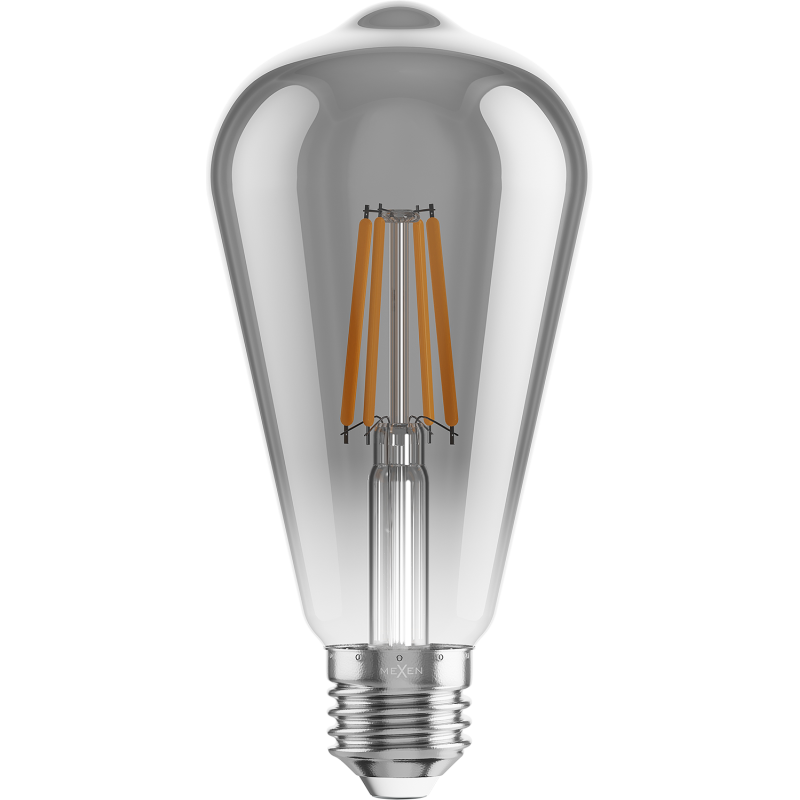 Mexen Vintis 6x žárovka filament LED E27, ST64, 4W, Teplá - 2700K, 300 lm, kouřová - L152-E27-0427-70x06