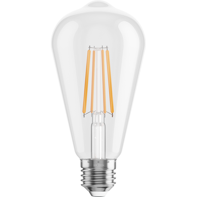 Mexen Vintis 10x žárovka filament LED E27, ST64, 8W, Teplá - 2200K, 1055 lm, clear - L152-E27-0822-00x10