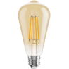 Mexen Vintis 6x Žárovka filament LED E27, ST64, 8W, Teplá - 2200K, 750 lm, jantarová - L152-E27-0822-50x06