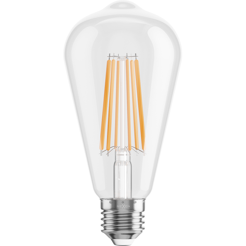 Mexen Vintis 6x LED filamentová žárovka E27, ST64, 10W, teplá - 2700K, 1320 lm, čirá - L152-E27-1027-00x06