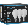 Mexen Nova 3x LED žárovka E14, G45, 1W, Studená - 6500K, 105 lm - L101-E14-0165-01x03