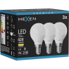 Mexen Nova 3x LED žárovka E14, G45, 4W, Teplá - 3000K, 420 lm - L101-E14-0430-01x03